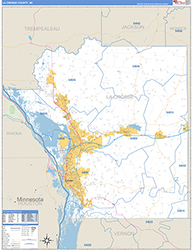 La Crosse County Wall Map Basic Style 2026